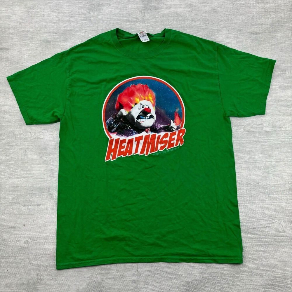The Year Without Santa Claus Shirt Adult Large Green Heatmiser Movie Christmas